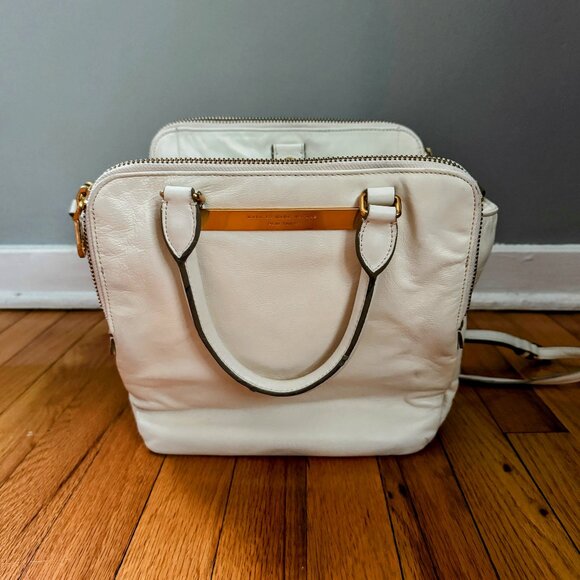 Marc by Marc Jacobs Goodbye Columbus Cream Leather Satchel Bag Shoulder Tote main image 5